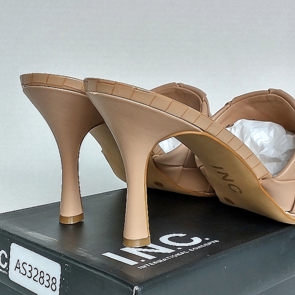 New w/Box Inc International Concepts Liah Braided Vegan Leather Dress Mules - Picture 7 of 10